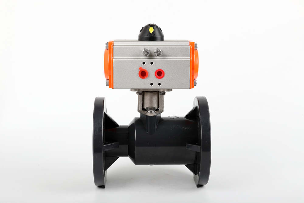 南皮气动法兰一体球阀